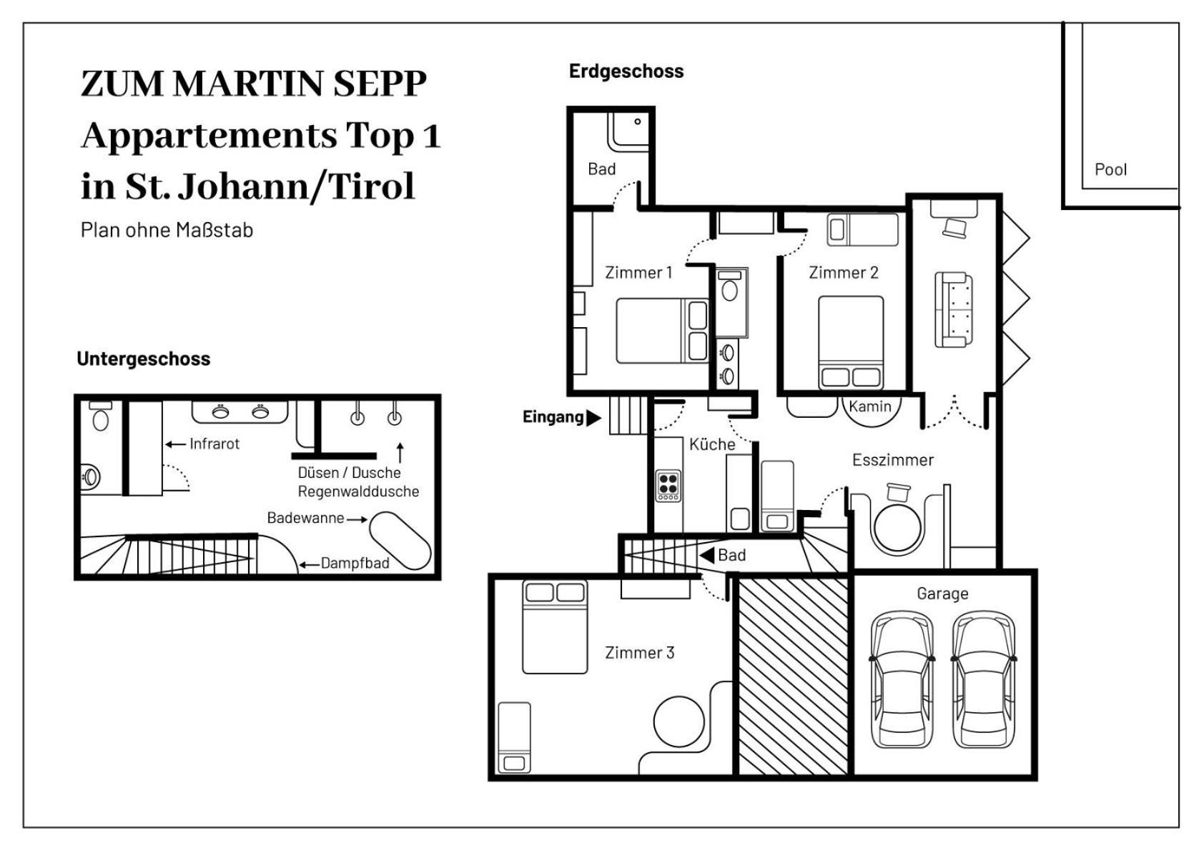 Zum Martin Sepp Appartements Im Martinshof Sankt Johann in Tirol Exterior foto